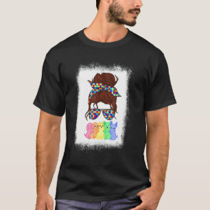 Bleached Lesbian Pride Cat Lgbt Gay Flag Cute Hers T-Shirt