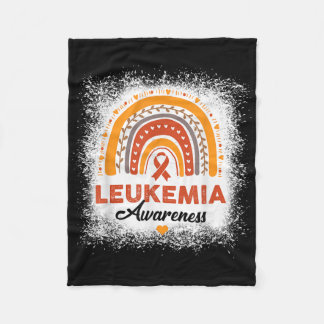 Bleached Leukaemia Awareness Bleached Rainbow Oran Fleece Blanket