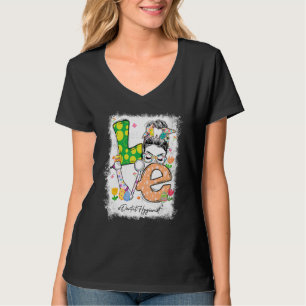 Bleached Love Dental Hygienist Bunny Messy Bun Eas T-Shirt