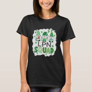 Bleached Lpn Squad Gnomies St Patricks Day Nurse S T-Shirt