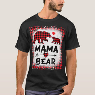 Bleached Mama Bear Xmas Funny Family Christmas Paj T-Shirt