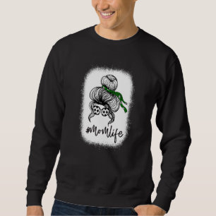 Bleached Messy Bun Hair Wearing Soccer Sunglasses Sweatshirt