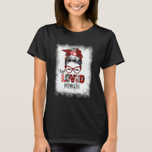 Bleached Messy Bun One Loved Polymath Valentine's T-Shirt