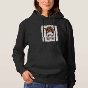 Bleached Multiple Sclerosis Warrior Messy Bun Ms W Hoodie