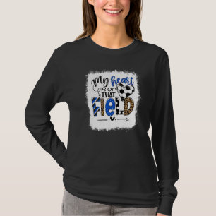 Bleached My Heart Is On That Field Soccer Mum Moth T-Shirt