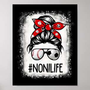 Bleached Noni Life Soccer Messy Bun Bysebyll Game Poster
