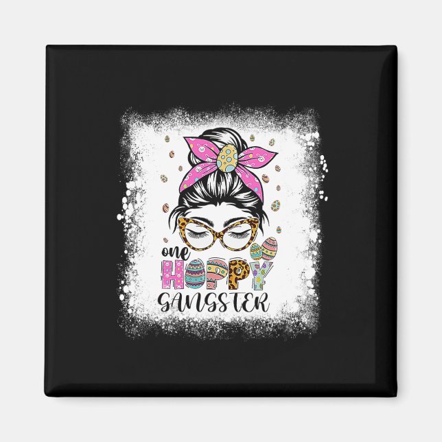 Bleached One Hoppy Gangster Bunny Easter Day  Magnet (Front)