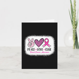 Bleached Peace Love Cure Leopard Breast Cancer Awa Card