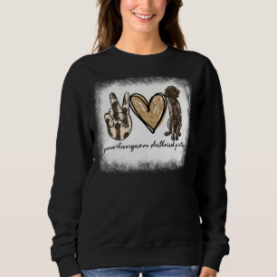 Bleached Peace Love Gsp German Shorthaired Pointer Sweatshirt