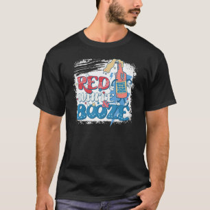 Bleached Red White And Booze American Flag 4th Of  T-Shirt
