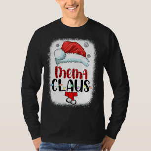 Bleached Santa Mema Claus Christmas Matching Famil T-Shirt