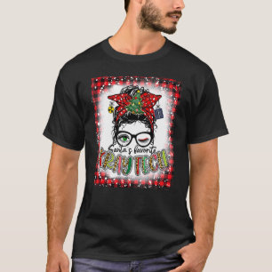 Bleached Santa's Favorite X Ray Tech Messy Bun Chr T-Shirt