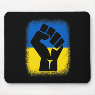 Bleached Shirts Fist Flag I Stand With Ukraine Sol Mouse Pad