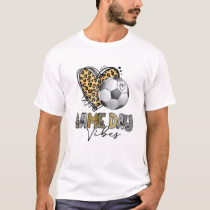 Bleached Soccer Game Day Vibes Soccer Mum Game Day T-Shirt