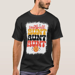 Bleached Softball Auntie Retro Softball Mum Mother T-Shirt