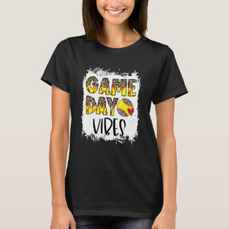 Bleached Softball Game Day Vibes Softball Season O T-Shirt