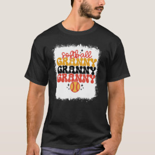 Bleached Softball Granny Retro Softball Mum Mother T-Shirt