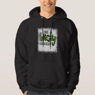 Bleached St Patricks Day Leopard One Lucky Gangste Hoodie