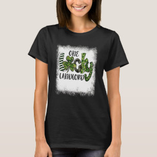 Bleached St Patricks Day Leopard One Lucky Landlor T-Shirt