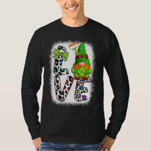 Bleached St Patricks Day St Patricks Gnomes Love T-Shirt