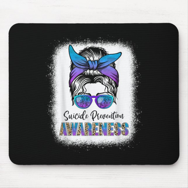Bleached Suicide Prevention Awareness Week Messy B Mouse Pad (Front)
