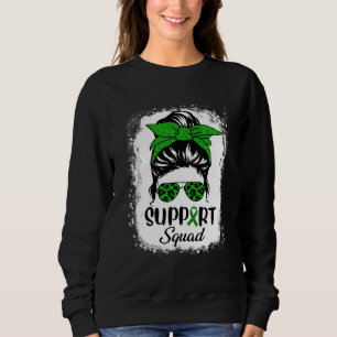 Bleached Support Messy Bun Cerebral Palsy CP Aware Sweatshirt