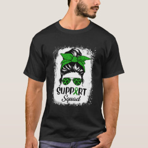 Bleached Support Messy Bun Cerebral Palsy CP Aware T-Shirt