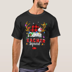 Bleached Teacher Squad Reindeer Funny Teacher Chri T-Shirt