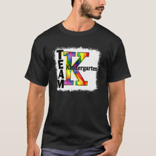 Bleached Teacher & Student Team Kindergarten Back  T-Shirt