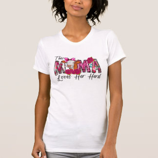 Bleached This Mama Loves Her Herd Mother's Day Cow T-Shirt