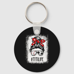 Bleached Titi Life Soccer Messy Bun Bysebyll Game  Key Ring