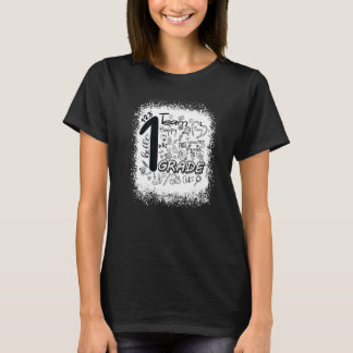 Bleached Typography 1st Grade Student Teacher Back T-Shirt