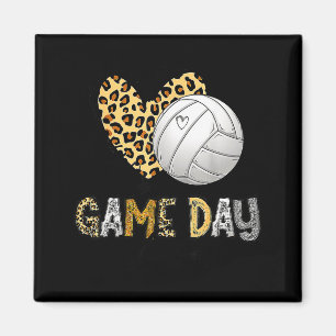 Bleached volleyball game day vibes volleyball mom magnet