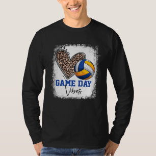 Bleached Volleyball Game Day Vibes Volleyball Mom T-Shirt
