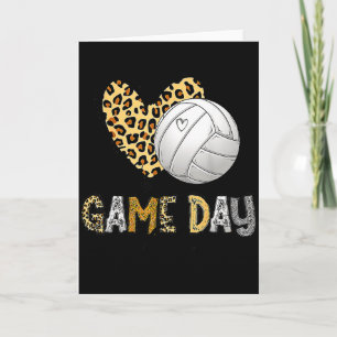Bleached volleyball game day vibes volleyball mum card