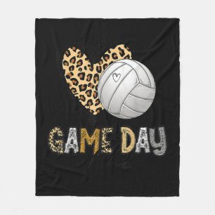 Bleached Volleyball Game Day Vibes Volleyball Mum  Fleece Blanket