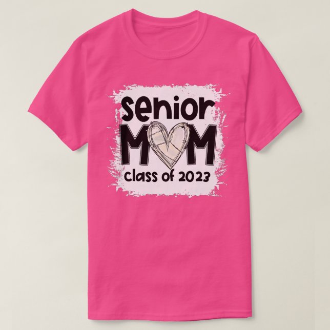 Bleached Volleyball Senior Mom 2023 Volleyball Gra T-Shirt (Design Front)