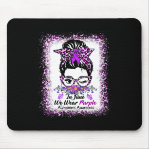 Bleached We Wear Purple Heimerheimer Awareness Mes Mouse Pad