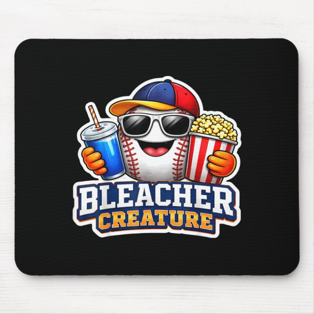 Bleacher creature baseball fan supporter game day mouse pad (Front)