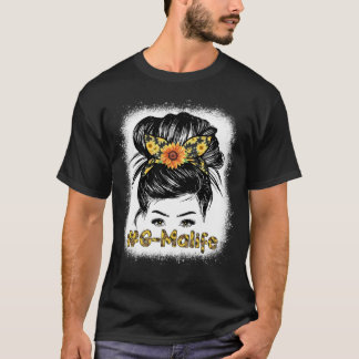 Bleaches G Ma Messy Hair Bun Sunflower Women Mothe T-Shirt
