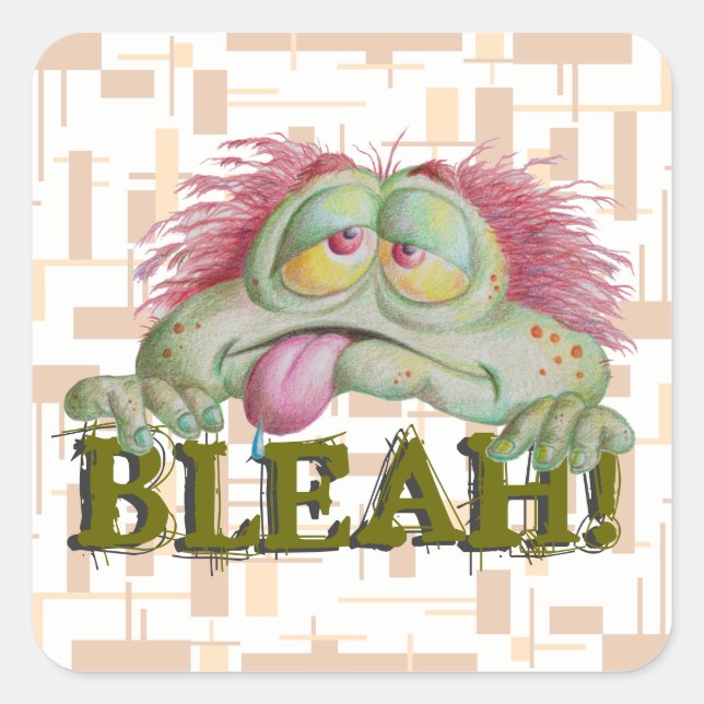 Bleah! Square Sticker (Front)