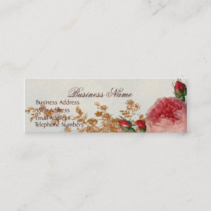 Blebheim Rose - Summer Sky on Gold Mini Business Card