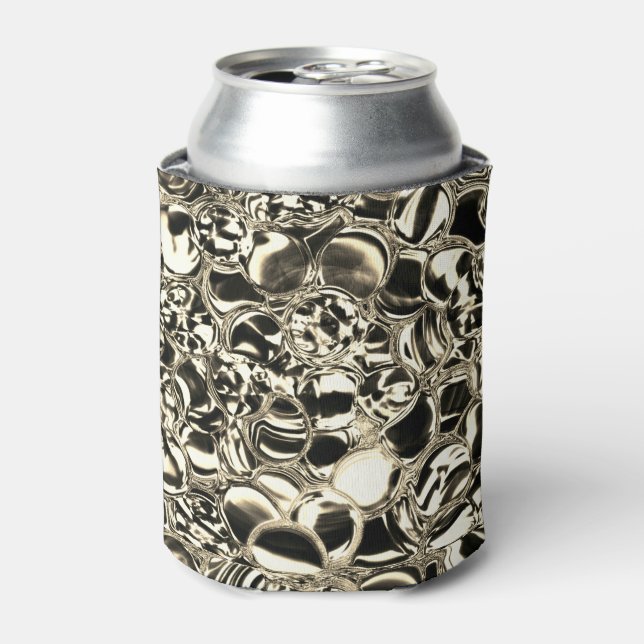 Blebs of gold or bubbles of glass? can cooler (Can Front)