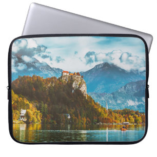 Bled Castle: Slovenian Cliff Overlook. Laptop Sleeve
