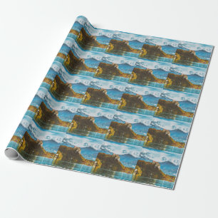 Bled Castle: Slovenian Cliff Overlook. Wrapping Paper