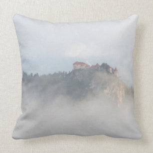 Bled castle surrounded by clouds cushion