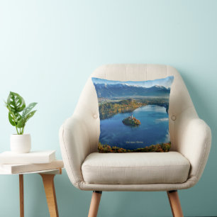 Bled Island, Slovenia, scenic Cushion