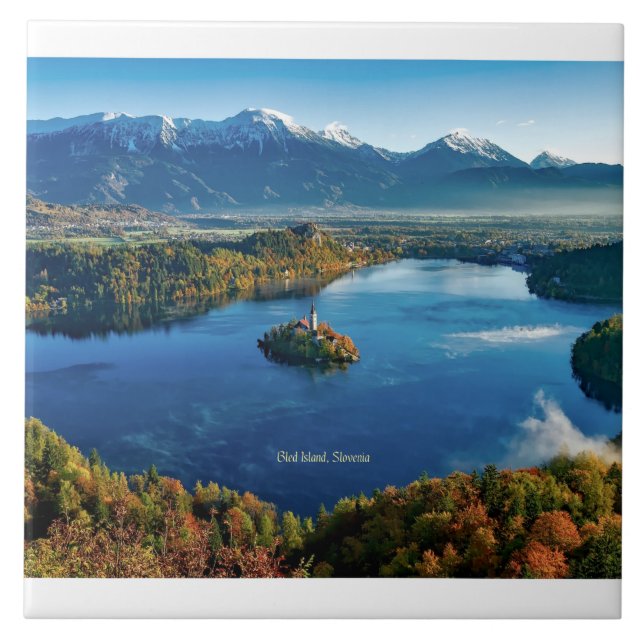 Bled Island, Slovenia, scenic, Tile (Front)