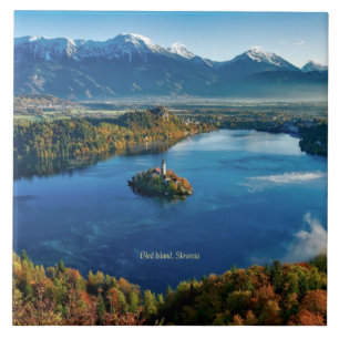 Bled Island, Slovenia, scenic Tile