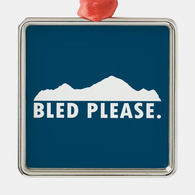 Bled Please Metal Tree Decoration (Front)